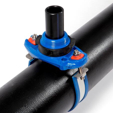 HOT TAP navŕtavací pás s PE pripojením D32,50