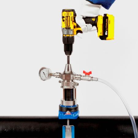 HOT TAP navŕtavací pás s PE pripojením D32,50